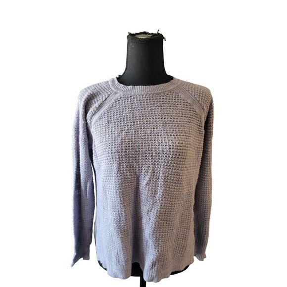 J. Crew Light Blue Long Sleeve Open Knit Sweater Size M Office Wear Teacher - Picture 1 of 8